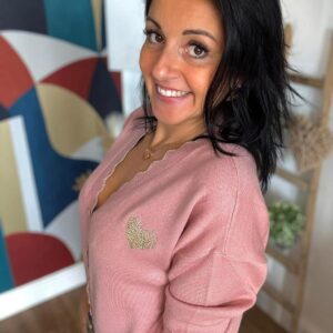 Gilet Rose Pâle
