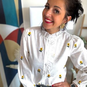 Chemise à Fleurs Jaunes