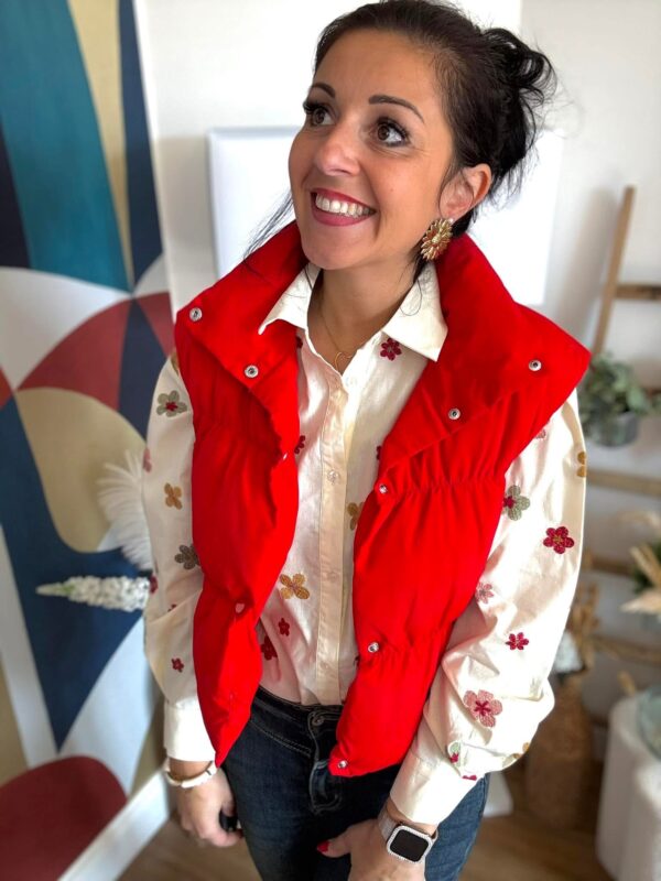 Chemise Crème à Fleurs – Image 6