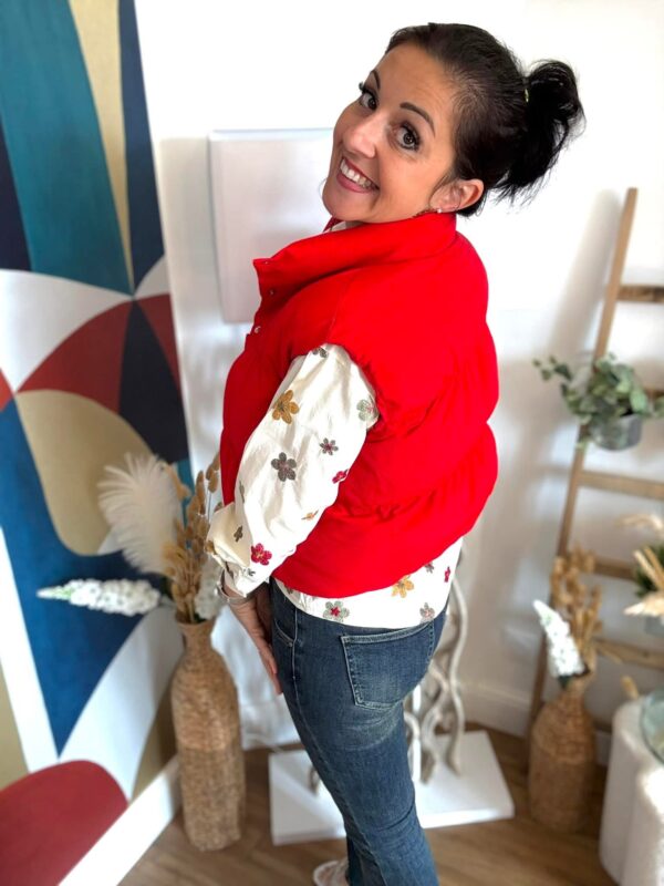 Chemise Crème à Fleurs – Image 2