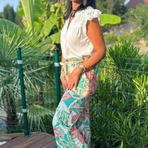Pantalon Fluide Tropical
