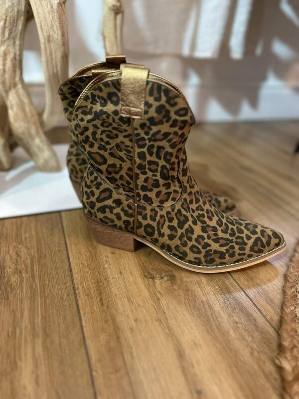 Bottines Western Léopard