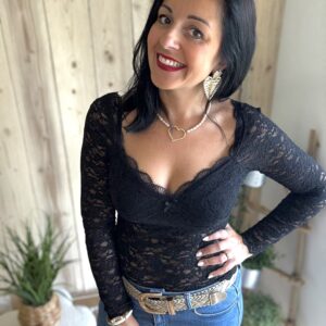 Haut dentelle noir