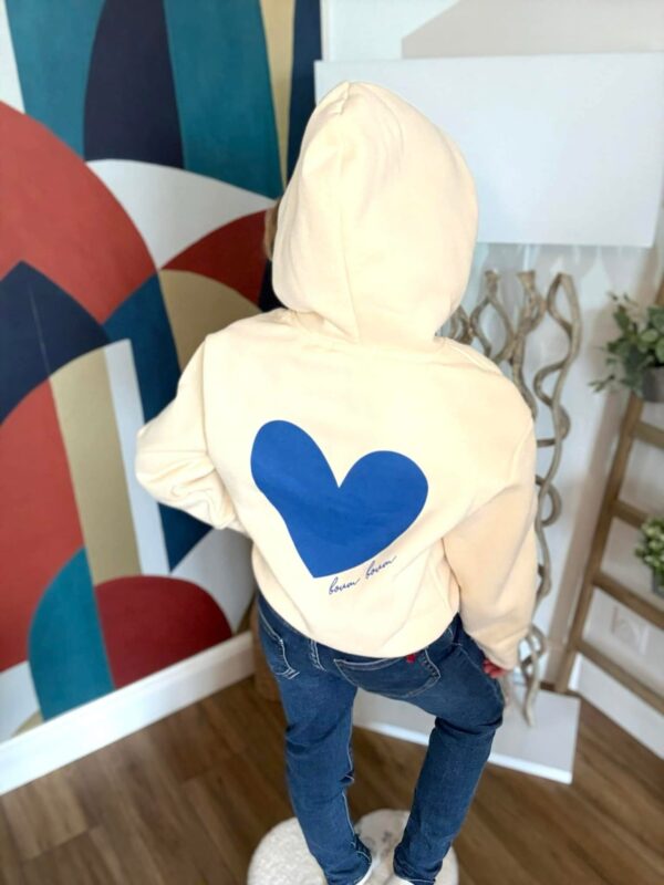 Sweat à capuche "Cœur bleu" – Image 3