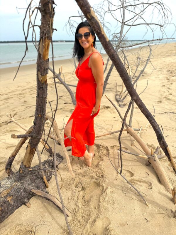 Robe longue rouge – Image 2