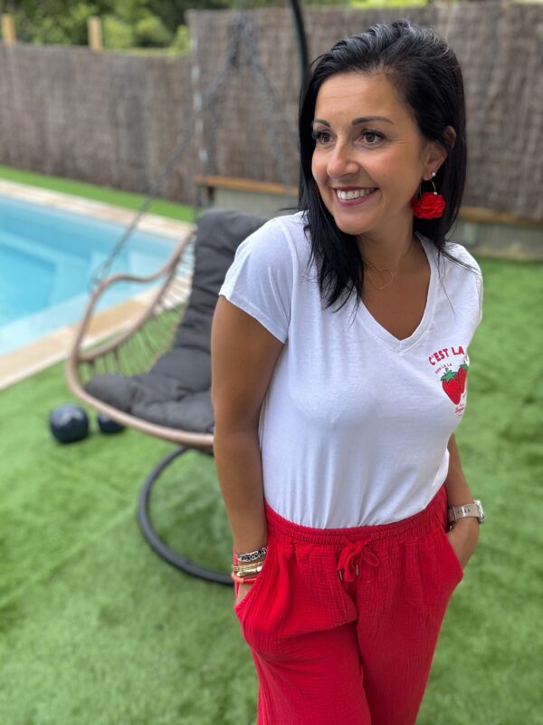 T-shirt “C’est la vie” - Fraises – Image 4