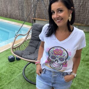 T-shirt “Crâne fleuri”