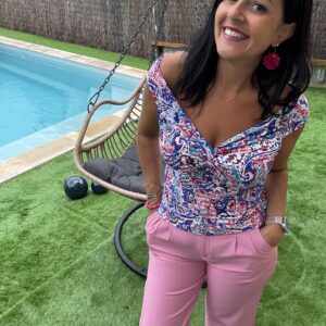 Pantalon fluide rose