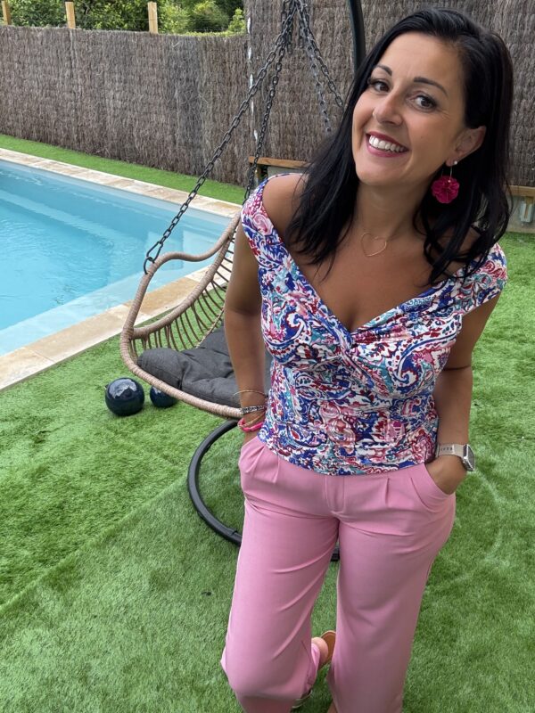 Pantalon fluide rose