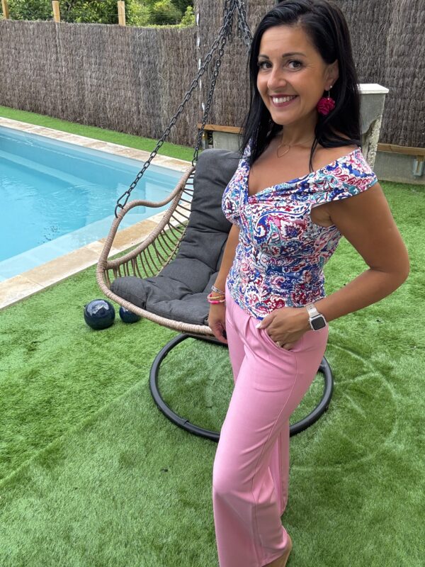 Pantalon fluide rose – Image 3